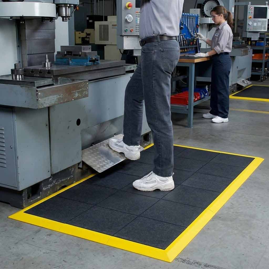 Premium Heavy Duty Anti Fatigue Mat Tiles with Bevelled Edging for Custom Configurations - 91 x 91cm Modular Design
