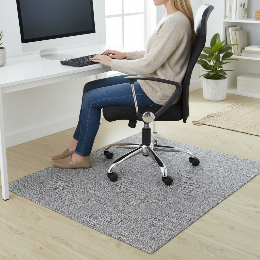 Premium All-Purpose Chair Mat for Hard Floors - Durable Vinyl Protection with Antibacterial Properties and Multiple Sizes