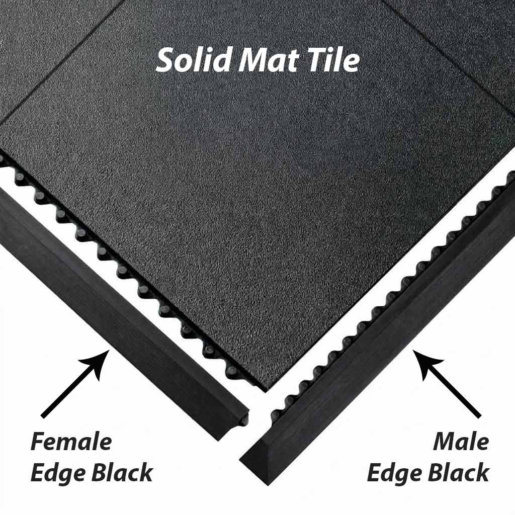 Premium Heavy Duty Anti Fatigue Mat Tiles with Bevelled Edging for Custom Configurations - 91 x 91cm Modular Design