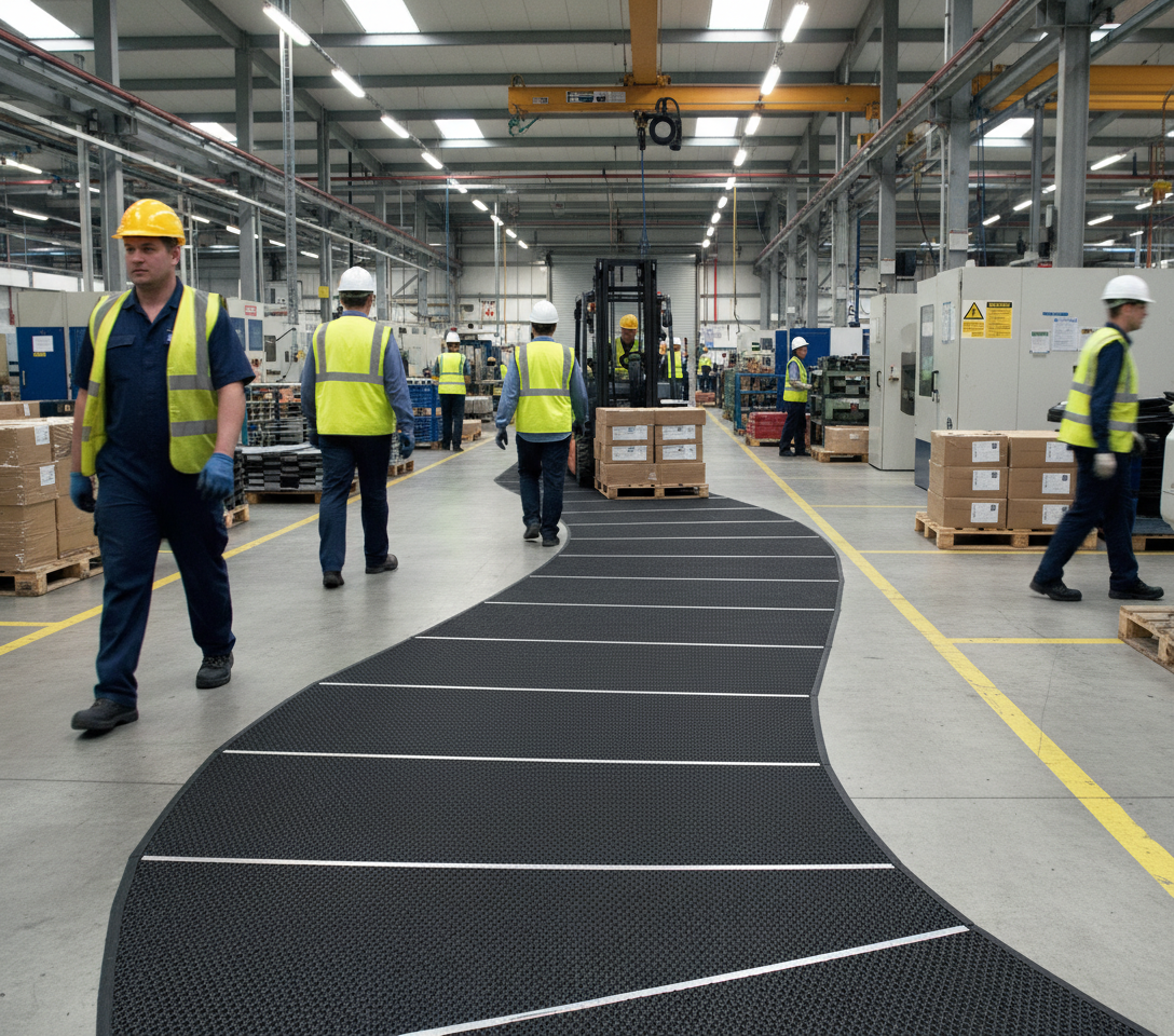 Premium Heavy Duty Entrance Mat with Deep Etched Tread for High Traffic Areas - Non-Slip and Durable Design