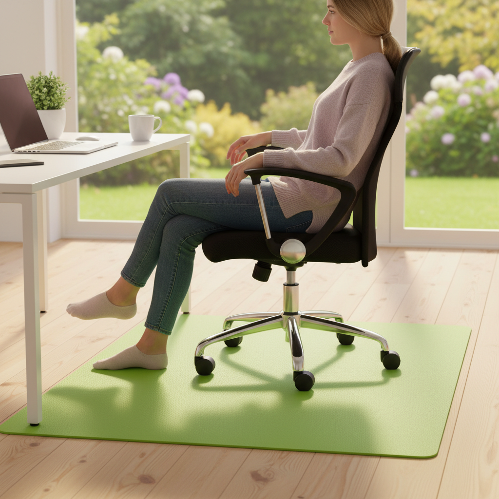 Premium Coloured Chair Mat for Hard Floors - Durable Polypropylene Protection with Smooth Gliding Surface