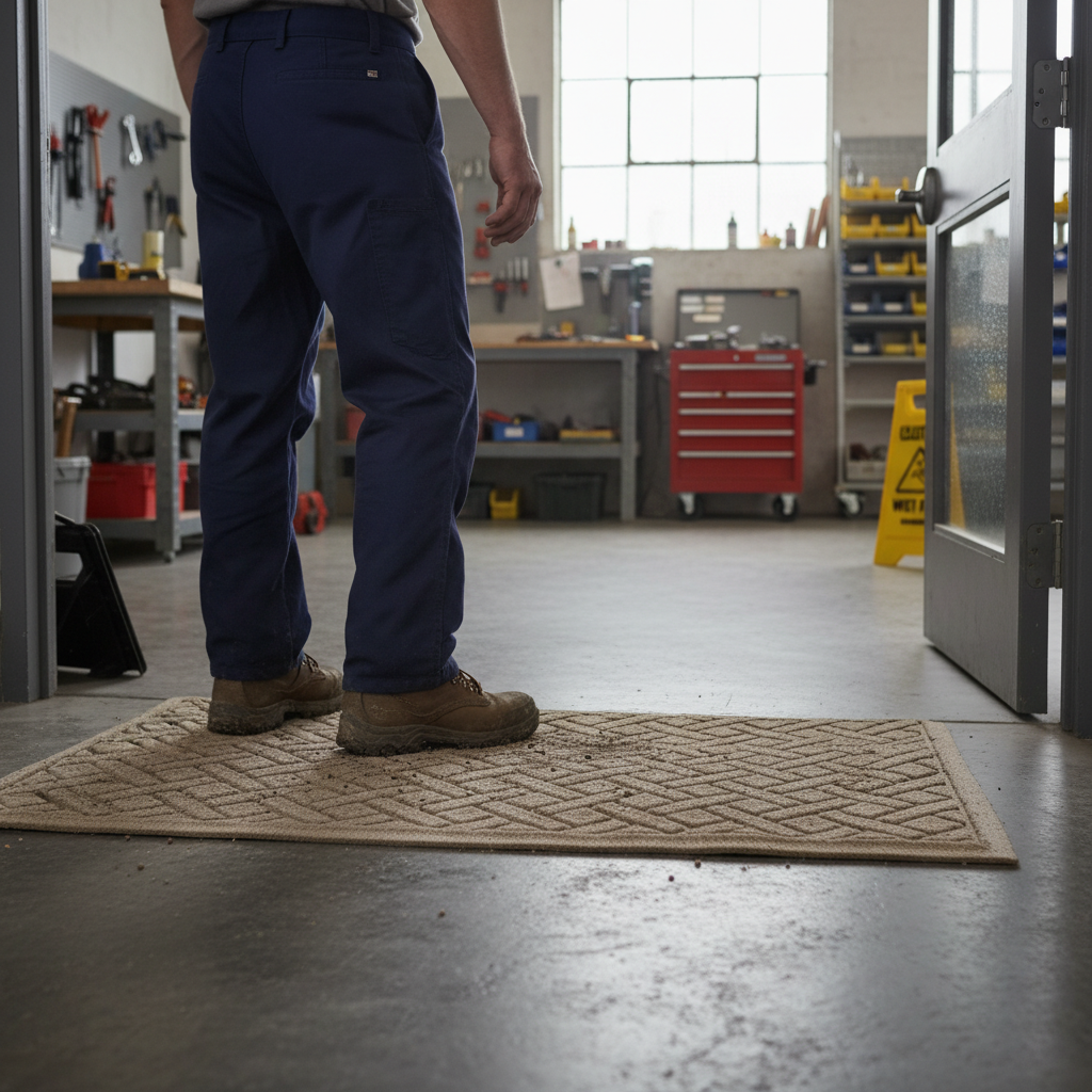 Premium Heavy Duty Doormat - Lattice & Argyle Design, Eco-Friendly Materials with Mildew Resistance and UV Stability