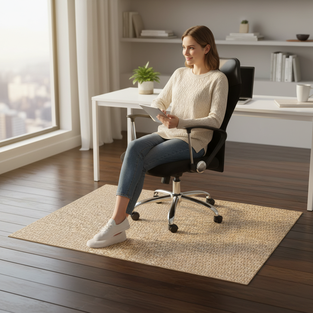 Premium All-Purpose Chair Mat for Hard Floors - Durable Vinyl Protection with Antibacterial Features and Optimal Glide for Smooth Rolling
