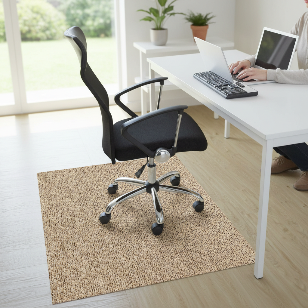 Premium All-Purpose Chair Mat for Hard Floors - Durable Vinyl Protection with Antibacterial Features and Optimal Glide for Smooth Rolling