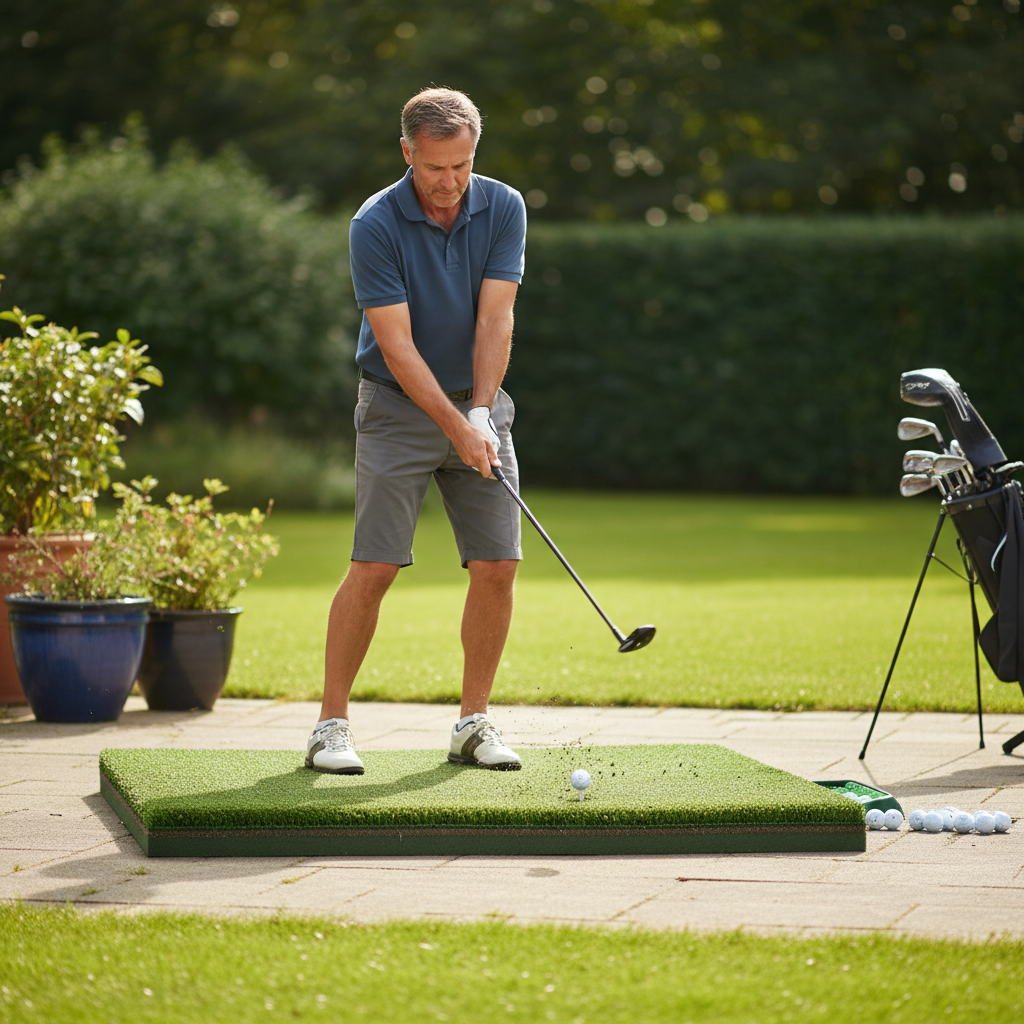 Premium Heavy Duty Golf Mat with Polypropylene Surface and Shock-Absorbing Foam Backing for Realistic Feel and Durability