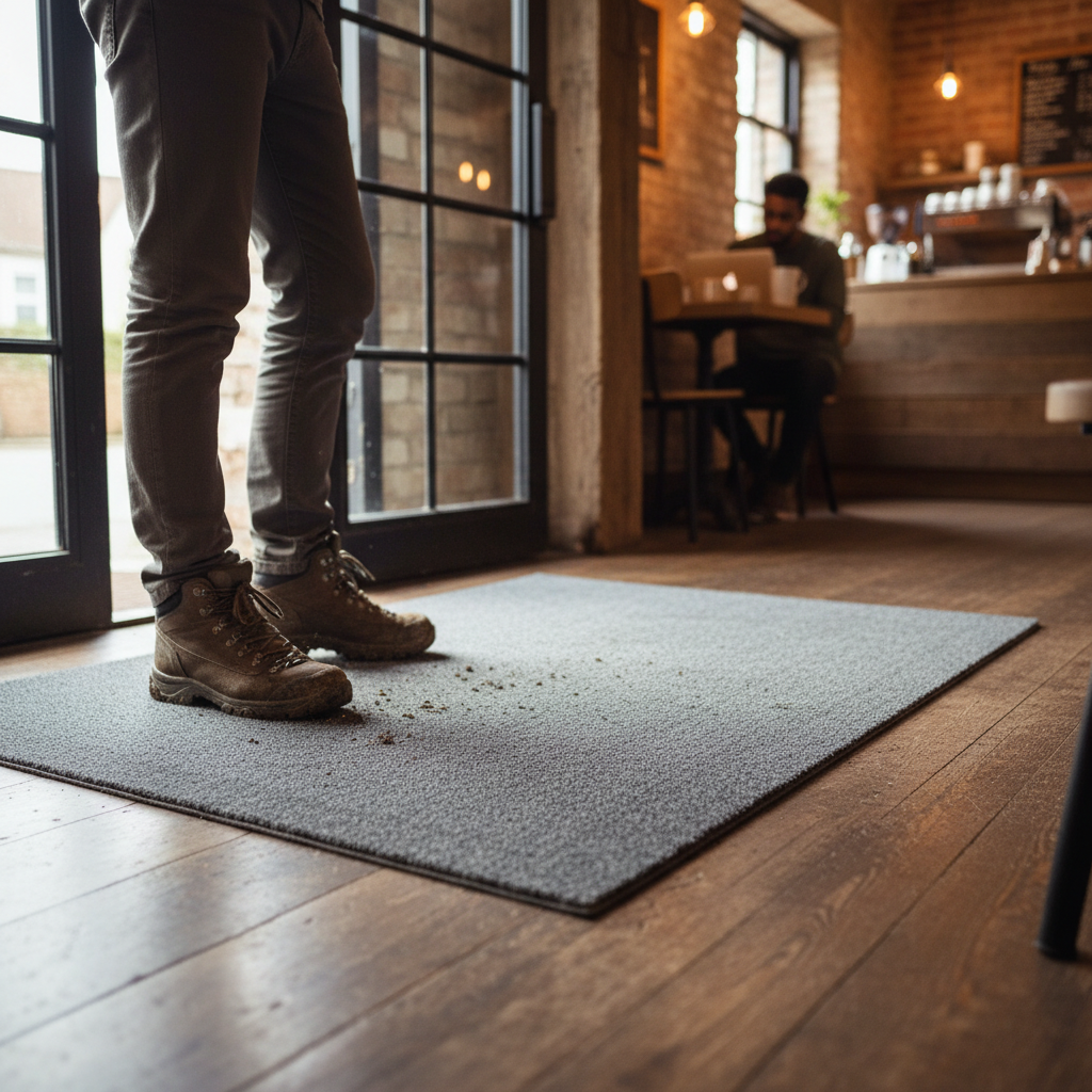 Premium Mid Grey Coir Doormat - Eco-Friendly, Custom Sizes, Superior Dirt Trapping Performance