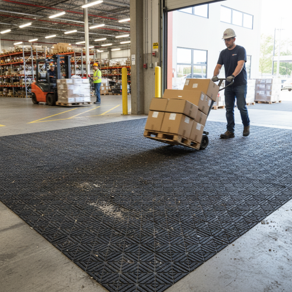 Premium Eco-Friendly Matting Tiles UK | Heavy-Duty Geometric Design