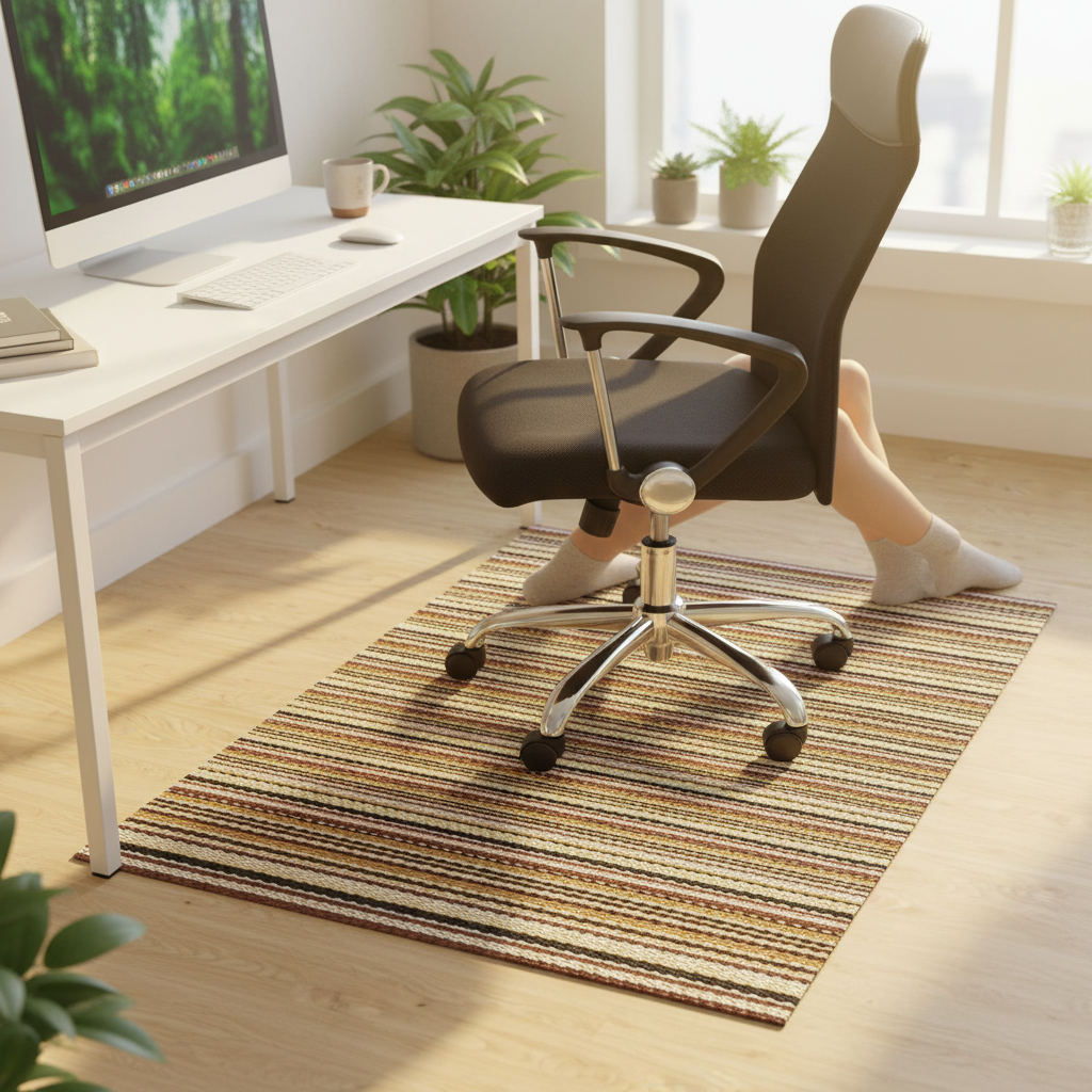 Premium Vinyl Chair Mat for Hard Floors - Durable Floor Protection with Antibacterial Properties and Various Sizes