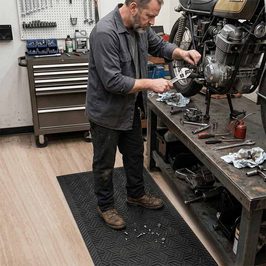 Premium Heavy Duty Rubber Outdoor Mat with Exceptional Dirt Trapping Action for High-Traffic Areas