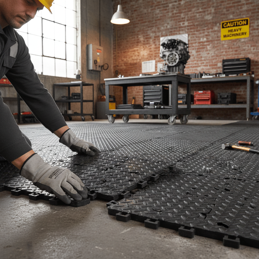 Premium Heavy Duty Floor Protection Tiles - Durable Vinyl, Interlocking Design, Non-Slip Surface, Ideal for High Traffic Areas