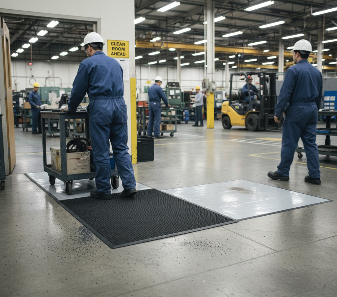 Premium Dual Sticky Tack Mats for Dirt and Dust Control in Sensitive Areas - Ideal for Sports Halls, Industry, and Healthcare