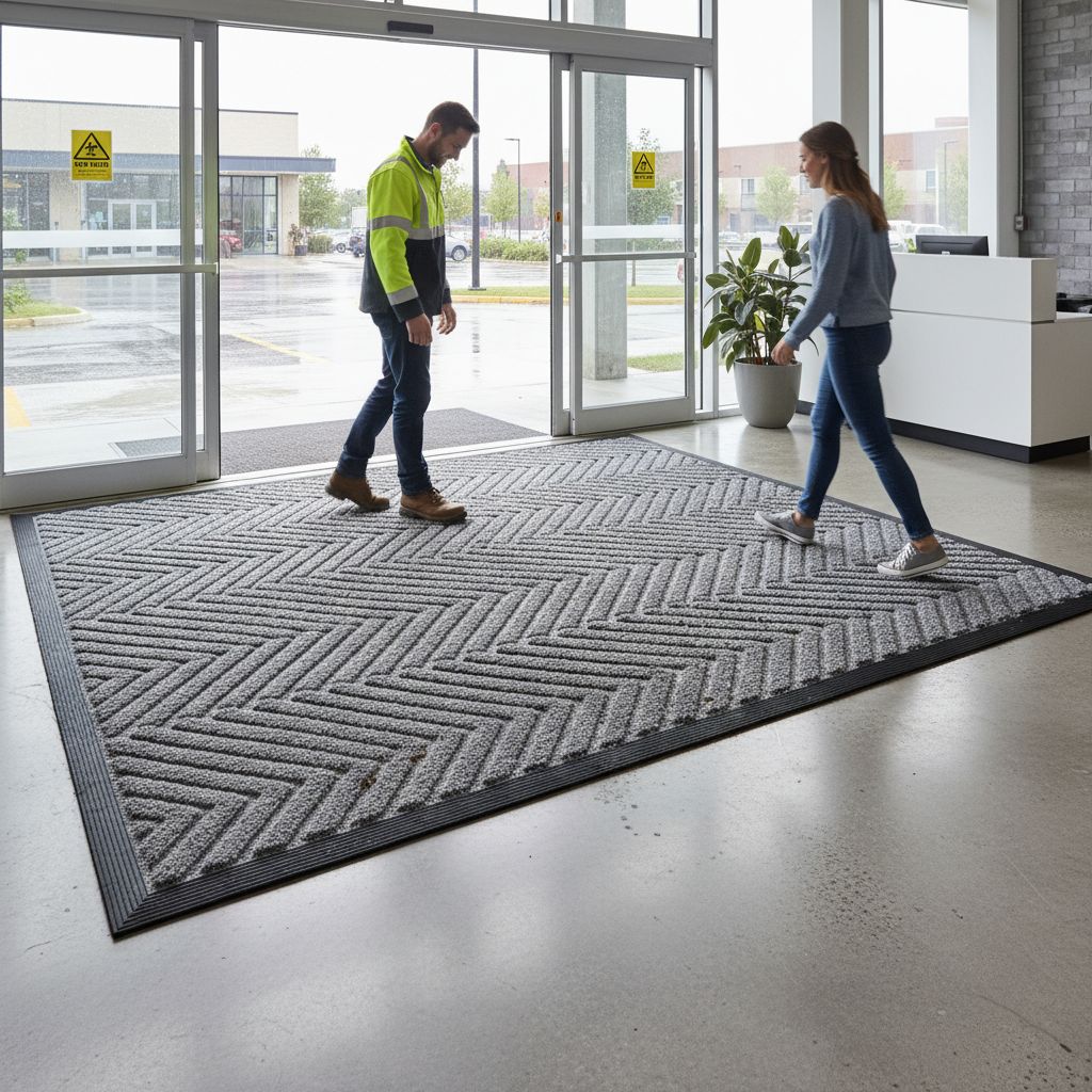 Premium Heavy Duty Eco-Friendly Entrance Mat with Bi-Level Design for Effective Dirt and Water Trapping in High-Traffic Areas