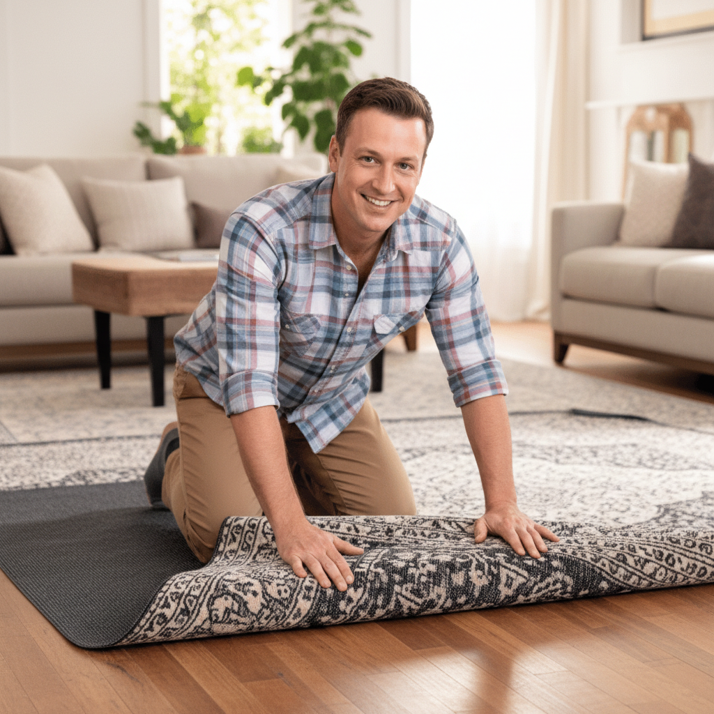 Premium Non-Skid Anti-Slip Mat & Rug Underlay – 25-Metre Roll for Secure Coverage