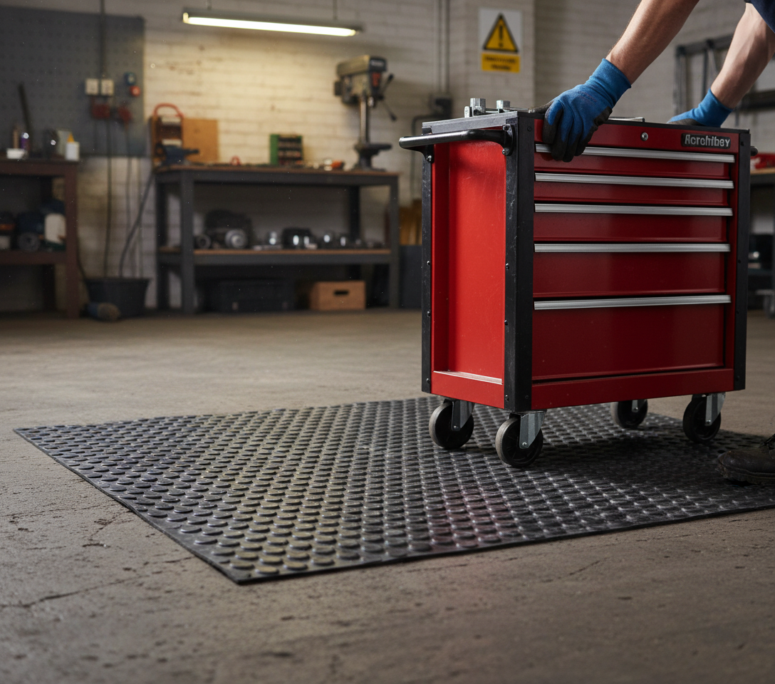 Heavy Duty Dot Rubber Matting UK | Premium Non-Slip Flooring |