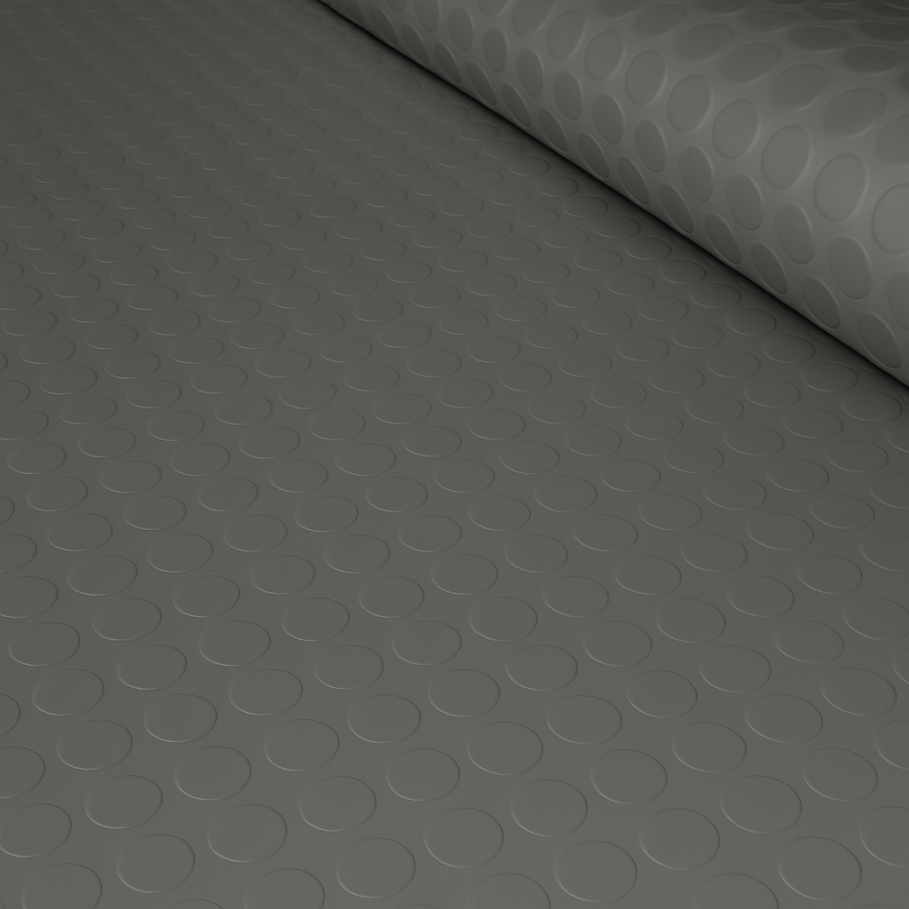 Studded Oil Resistant Flooring - Slip-Not Non-Slip Rubber Matting - Durable & Attractive Dot Pattern - High Slip Resistance