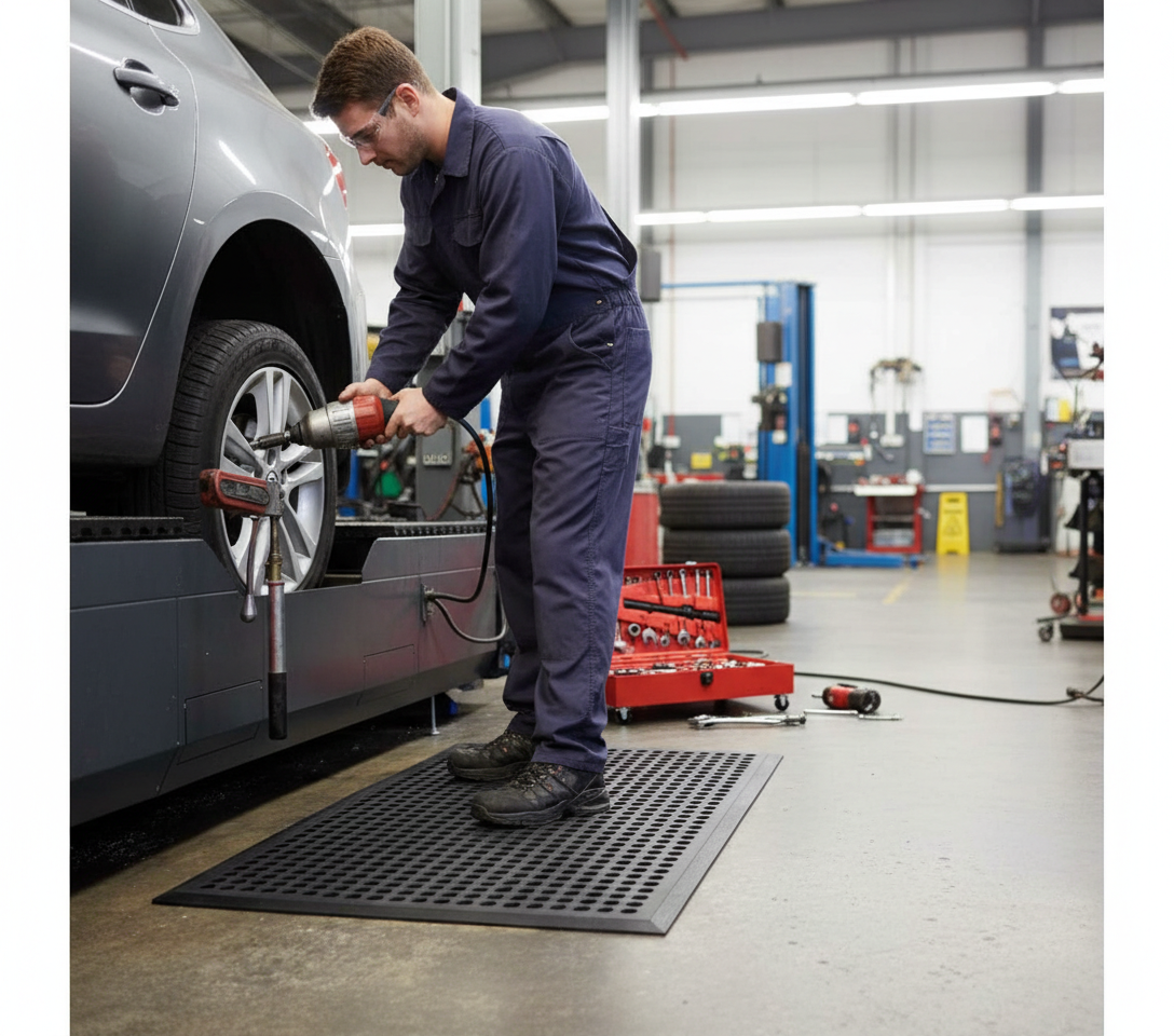 Professional Anti-Fatigue Mat 90cm x 150cm - Oil-Resistant, Slip-Reducing, Heavy Duty Safety Solution for Industrial Workspaces