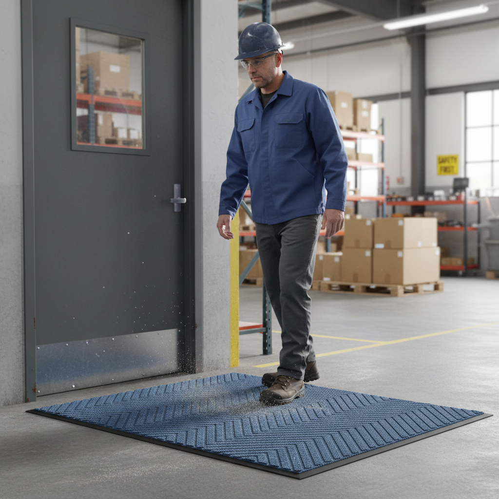 Premium Heavy Duty Waterhog Diamond Bi-Level Mat with Rubber Border for Enhanced Dirt and Moisture Control