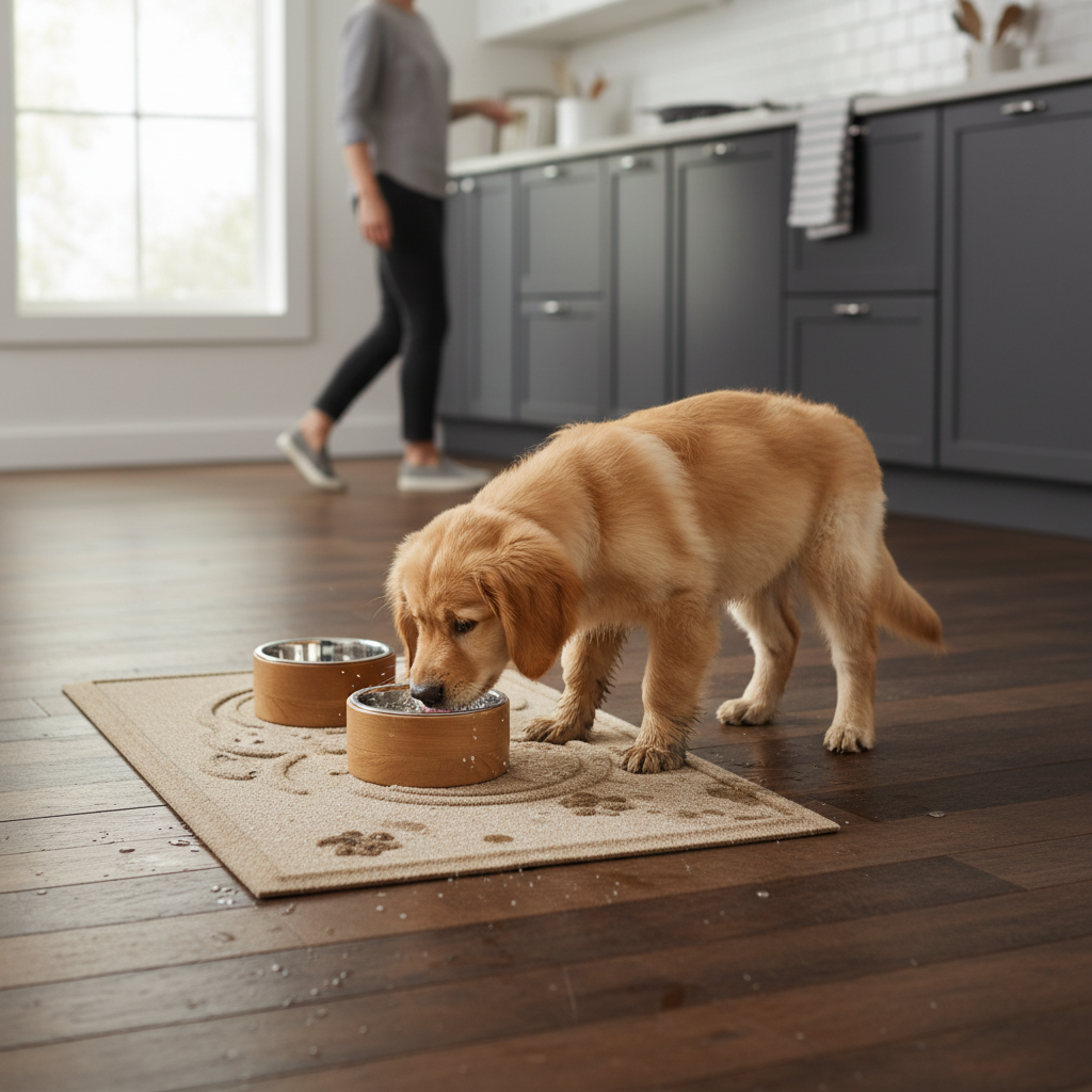 Premium High-Performance Puppy Bowl Mat for Mess-Free Feeding and Floor Protection