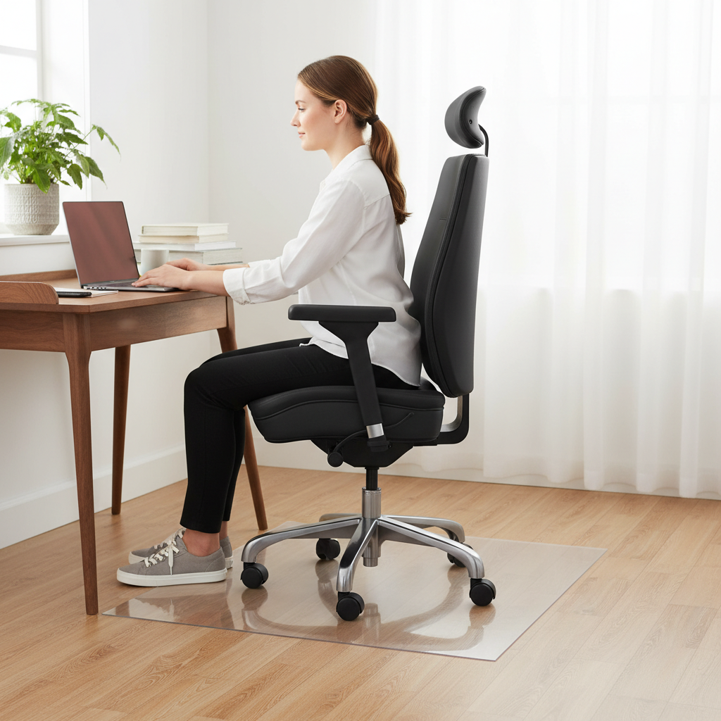 Premium Transparent Chair Mat for Hard Floors - Custom Sizes, Odourless, Durable PVC Construction