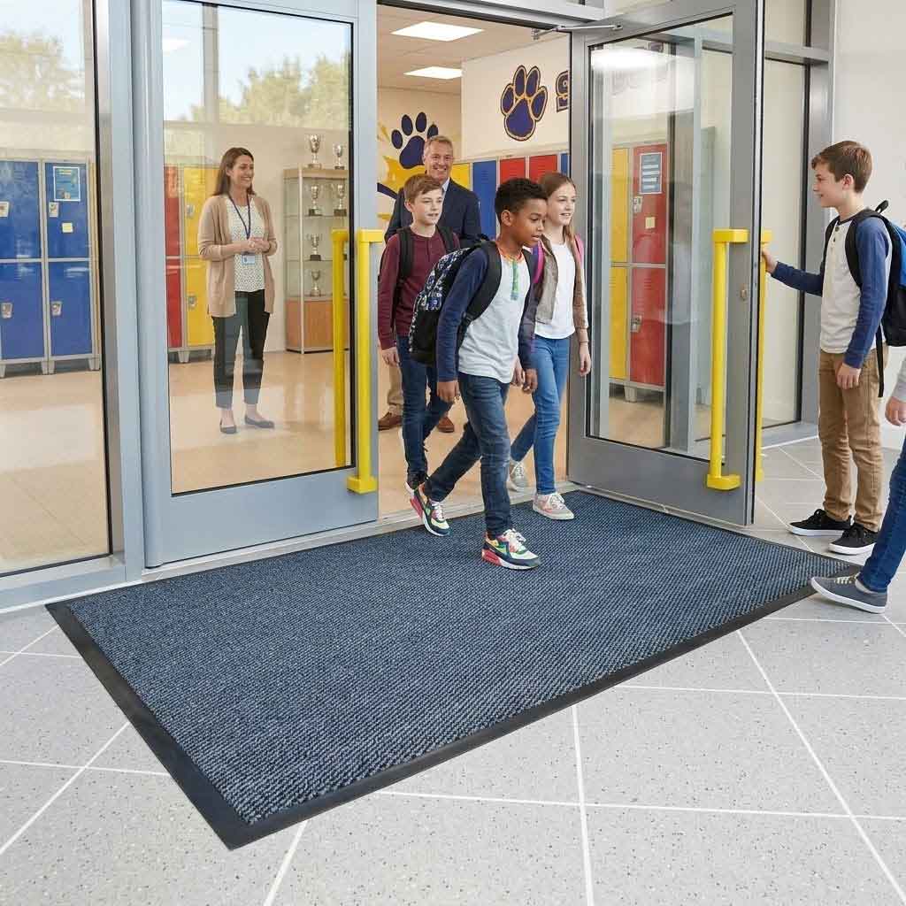 Premium Plush Vinyl Backed Mat - Durable, Slip-Resistant Entrance Solution with Custom Sizing Options