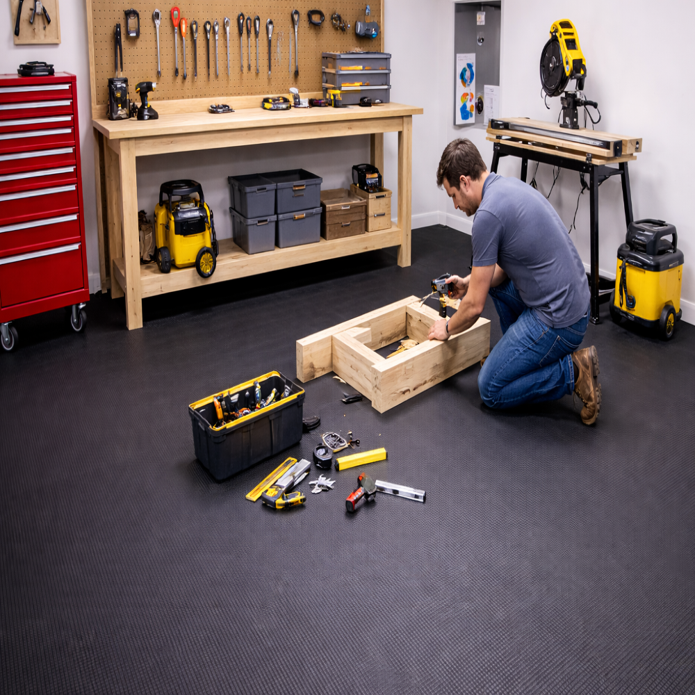 Premium Heavy Duty Ribbed Rubber Roll Matting for Slip Resistance and Floor Protection in Commercial and Industrial Applications
