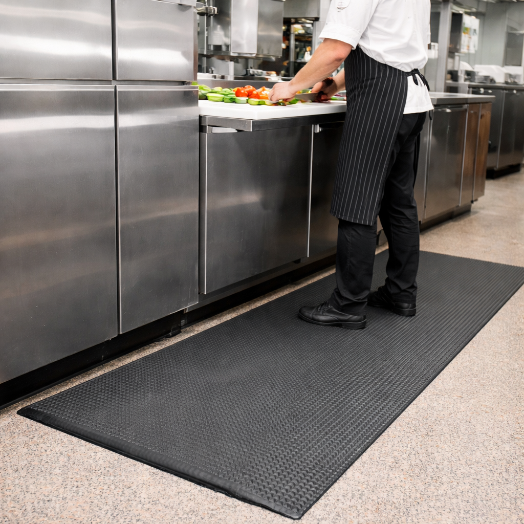 Premium High-Performance Anti-Fatigue Mat with Moisture Barrier and Durable Heat-Sealed Edges for Comfort and Safety