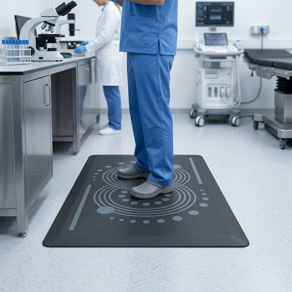 Premium Active Anti-Fatigue Standing Desk Mat 50 x 80cm - Ergonomic Design with Durable Polyurethane Construction for Enhanced Comfort
