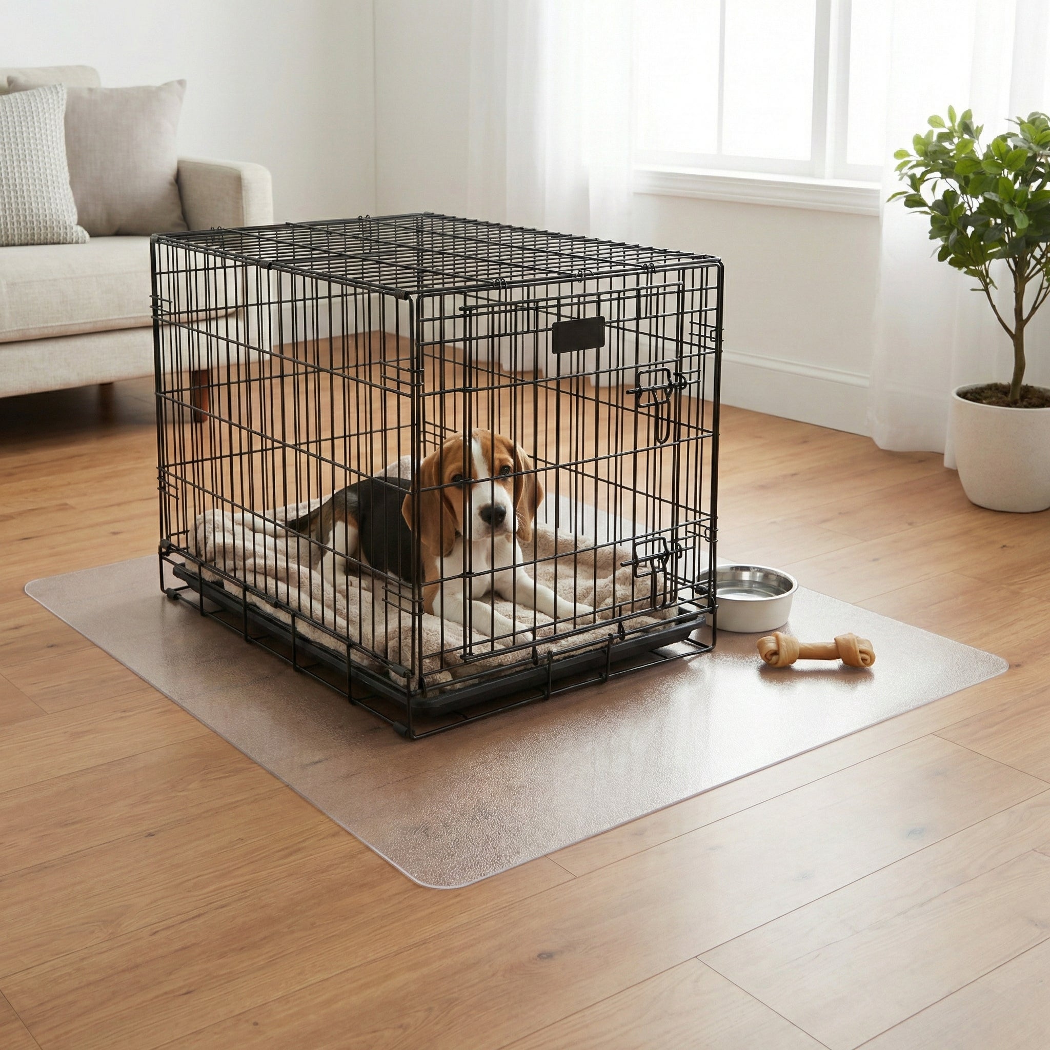 Premium Multi-Purpose Pet Mat - Durable PVC with Anti-Skid Surface for Food, Water, and Litter Protection