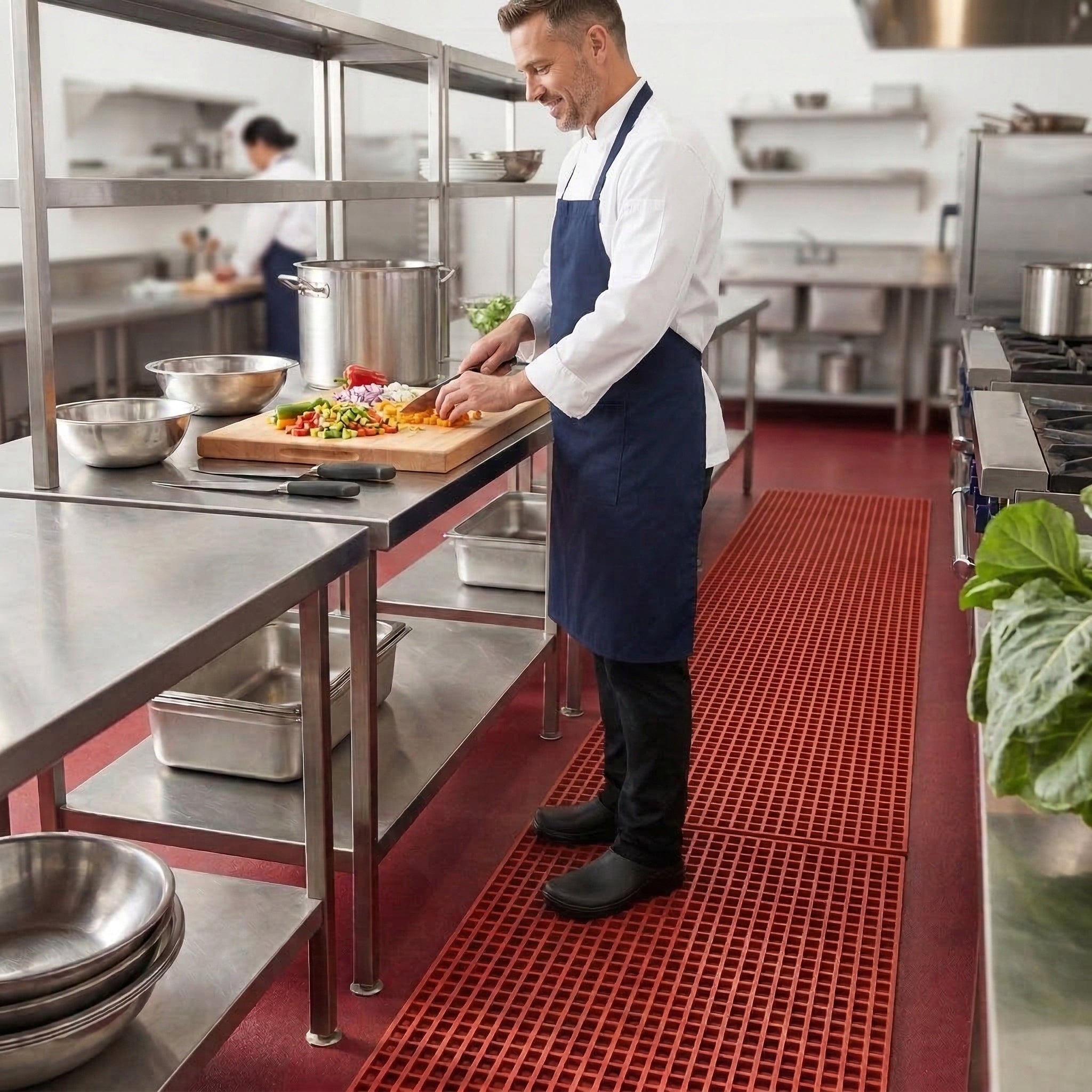 Premium Non-Slip Grease Resistant Roll Mats for Food Processing - Anti-Bacterial, Durable, Custom Length Options