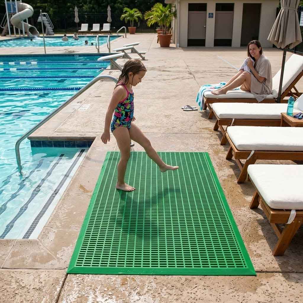 Premium Leisure Swimming Pool Matting for Enhanced Safety and Comfort in Wet Areas