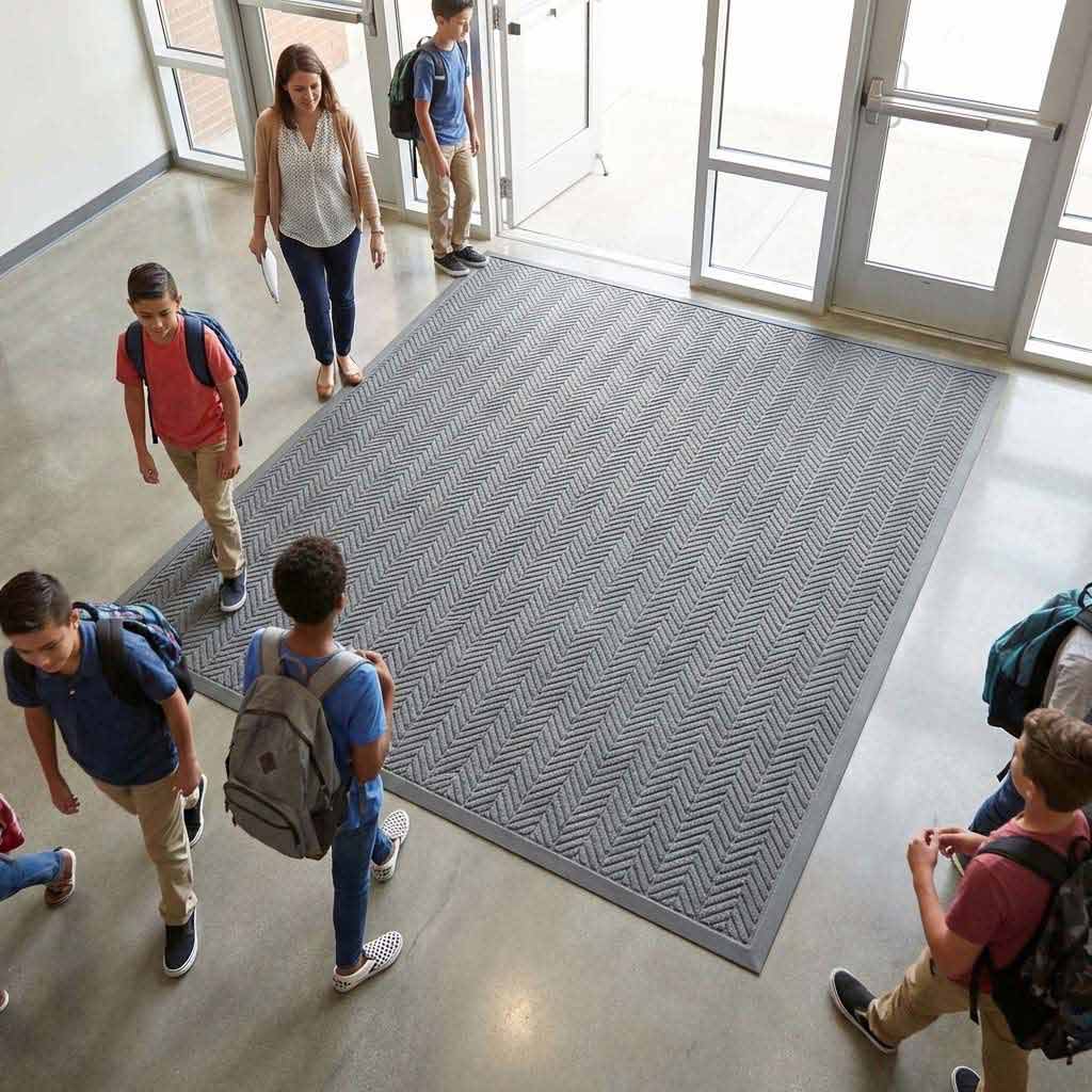 Premium Herringbone Entrance Mat UK | Heavy-Duty Bi-Level Door Mat