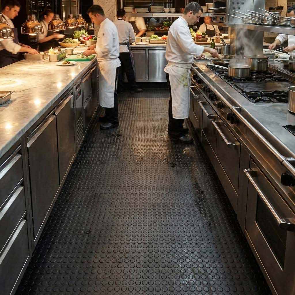 Heavy Duty Dot Rubber Matting UK | Premium Non-Slip Flooring