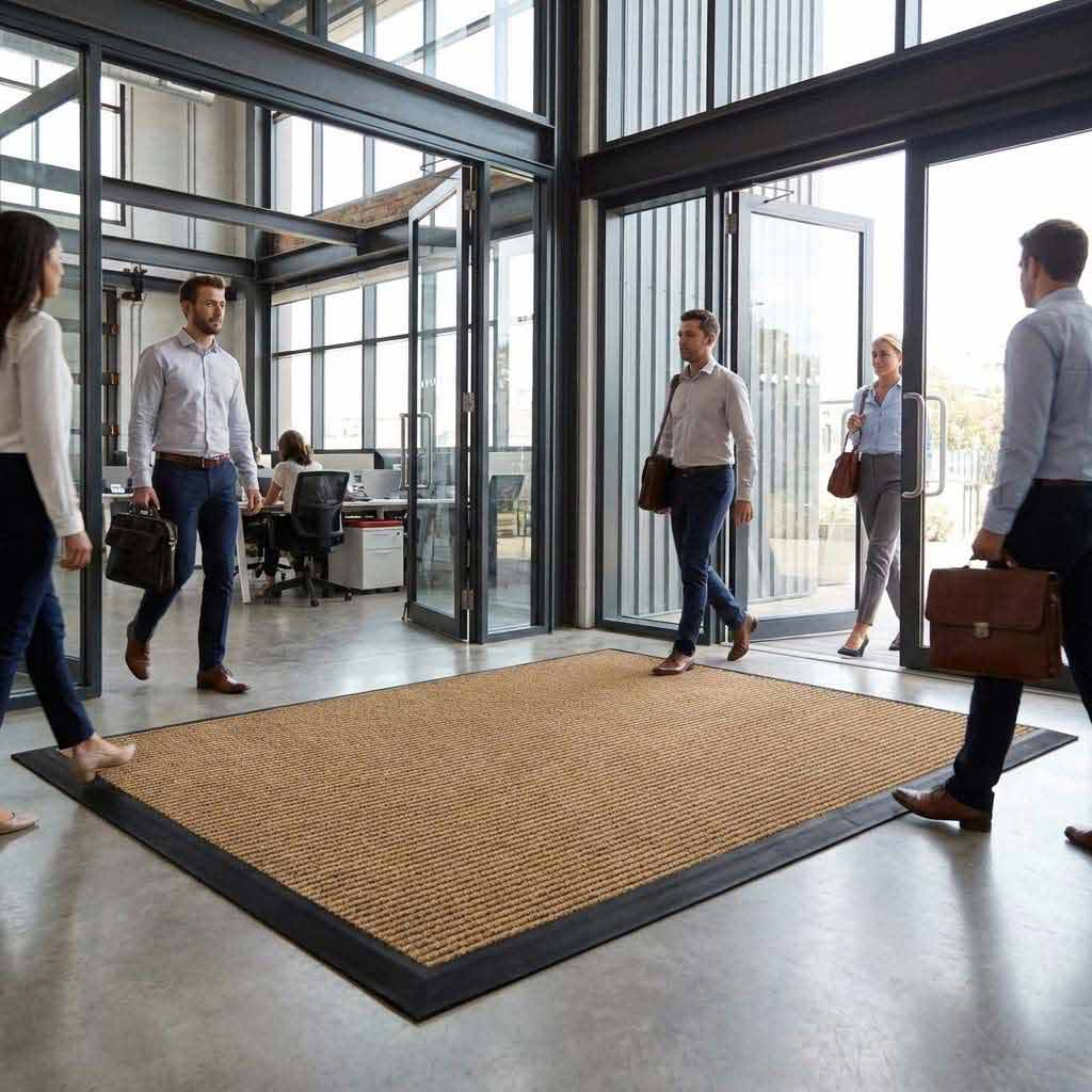 Premium Colour Brush Mat UK | Heavy-Duty Entrance Matting with Ramping Edge