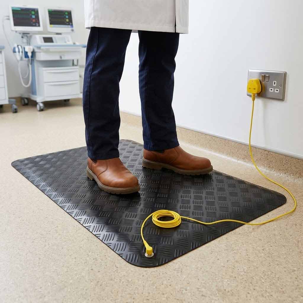 Premium ESD Anti-Fatigue Mat UK | Heavy-Duty Anti-Static Matting with Ramped Edges