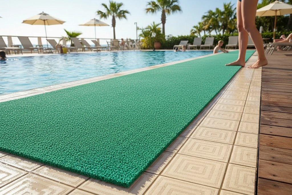Premium Slip-Resistant Comfort Mats for Swimming Pool Areas - Easy to Clean and Fully Reversible Design