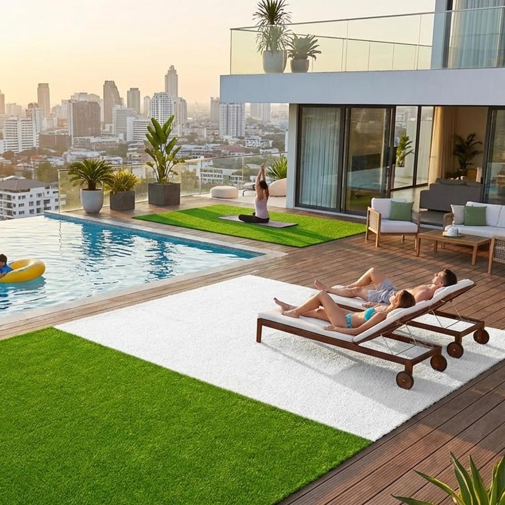 Premium Vibrant Artificial Grass with 11 Color Options and 10mm Pile for Indoor and Outdoor Use