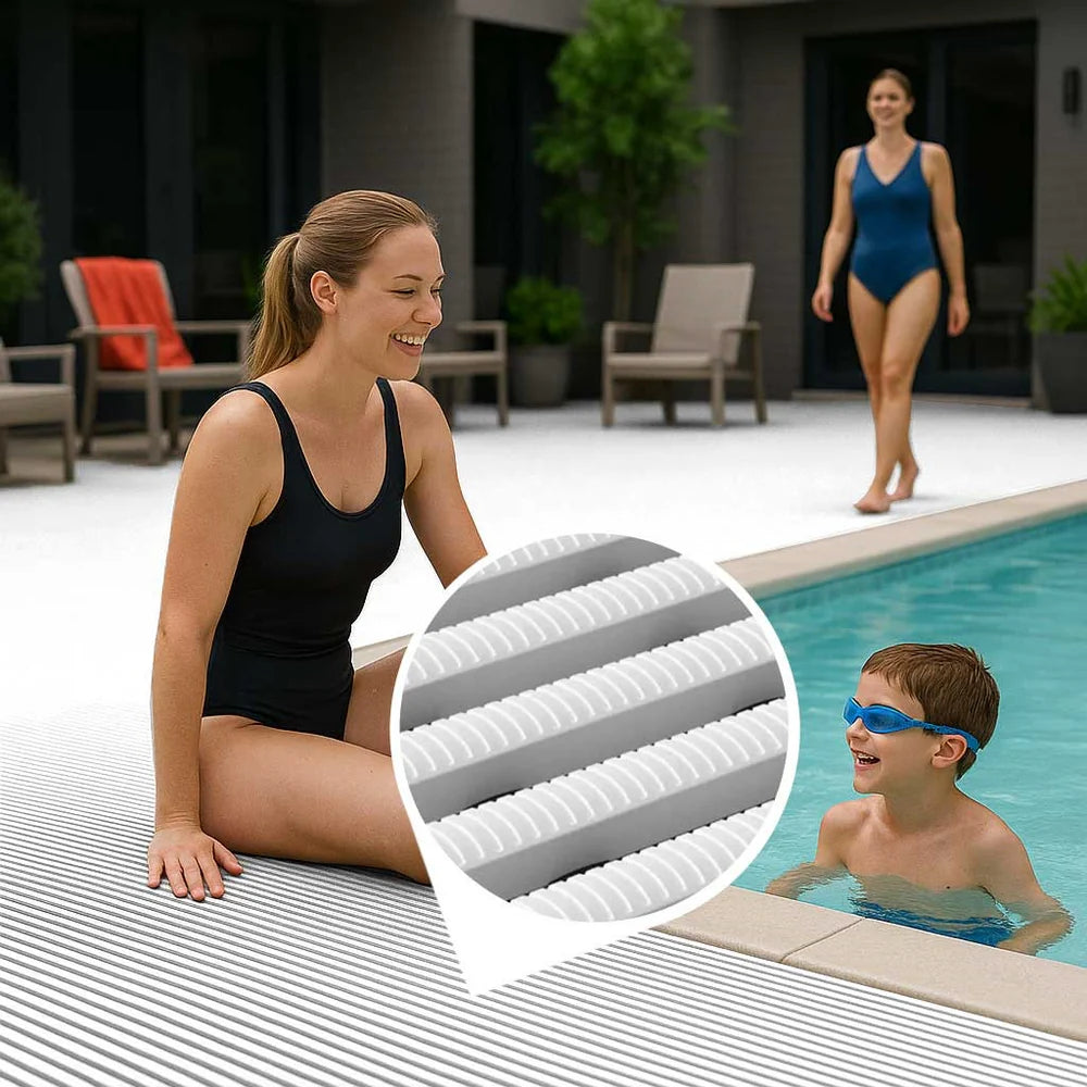 Premium Non-Slip Wet Area Mat with Multi-Directional Self-Draining Design for Safety and Hygiene in Pools and Showers