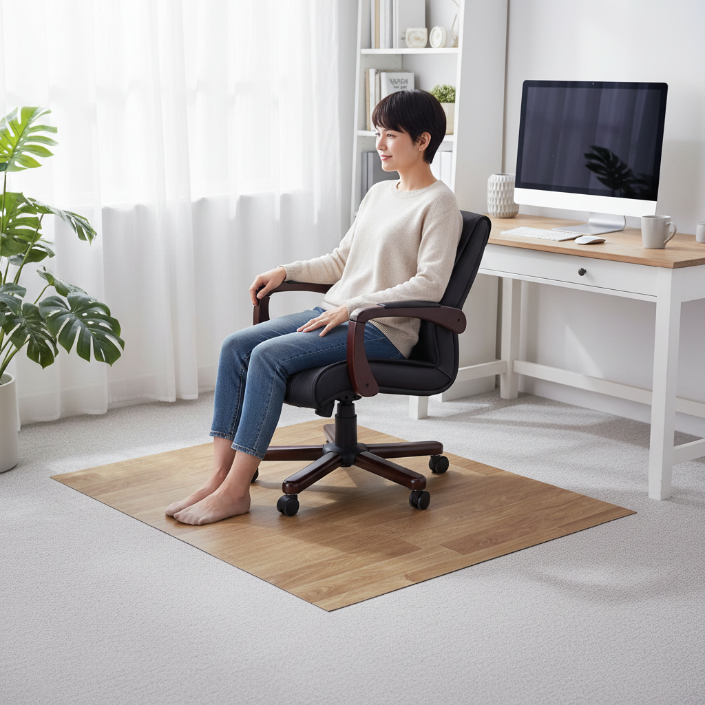 Premium Floor Protection Chair Mat - Custom Fit Vinyl Matting for Hard Floors with High Durability and Easy Cleaning