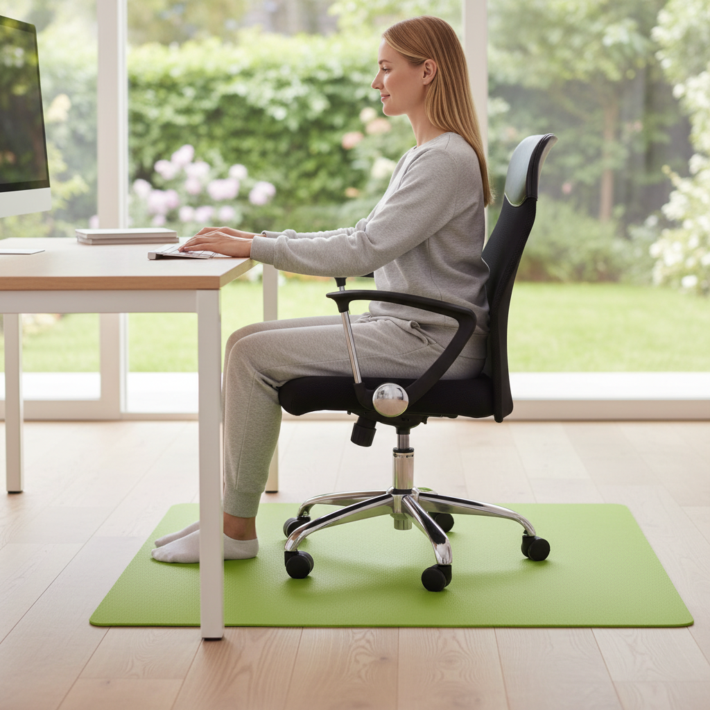 Premium Coloured Chair Mat for Hard Floors - Durable Polypropylene Protection with Smooth Gliding Surface