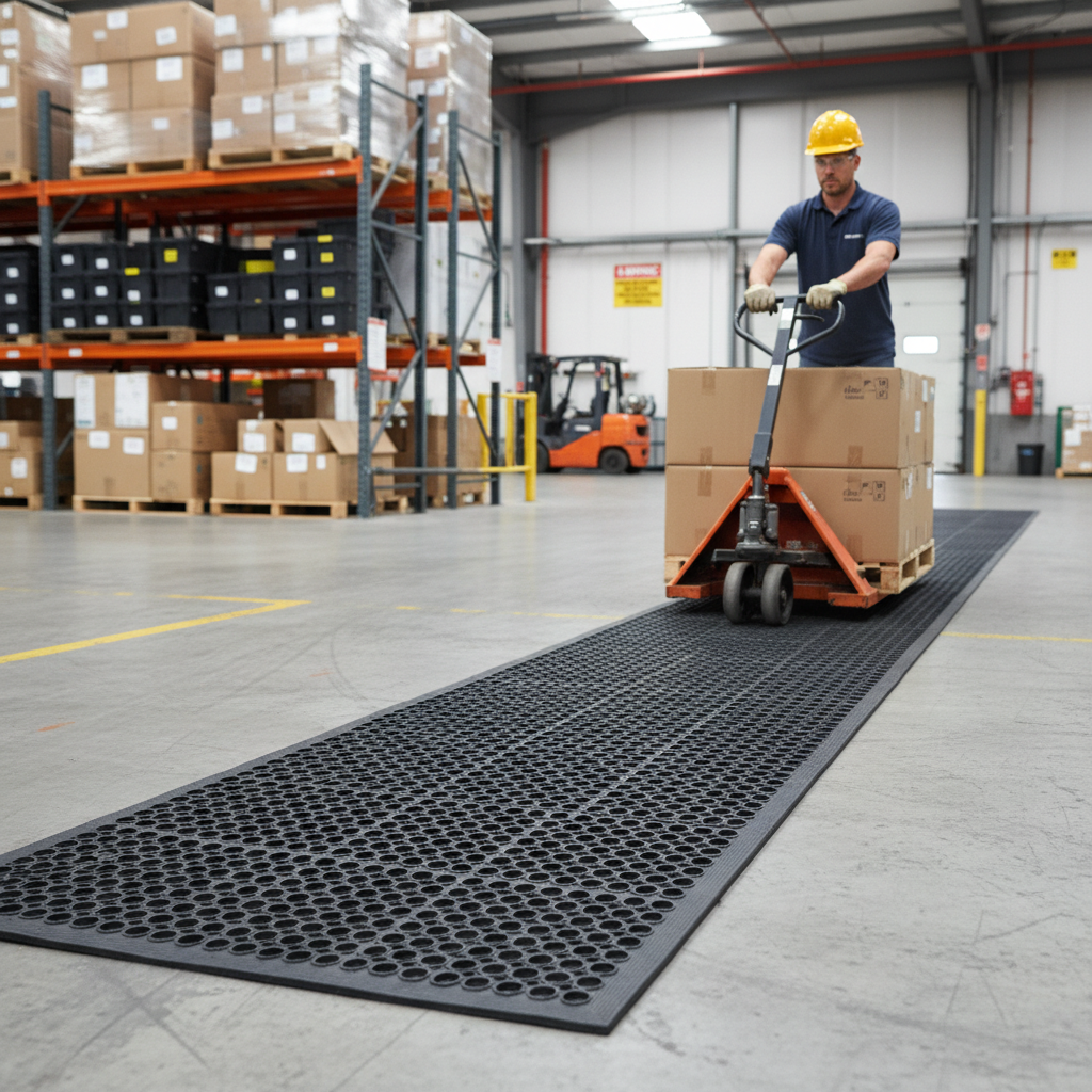 Premium Heavy Duty Rubber Ramp Mat Rolls - Anti-Fatigue, Durable, and Versatile for Industrial Applications