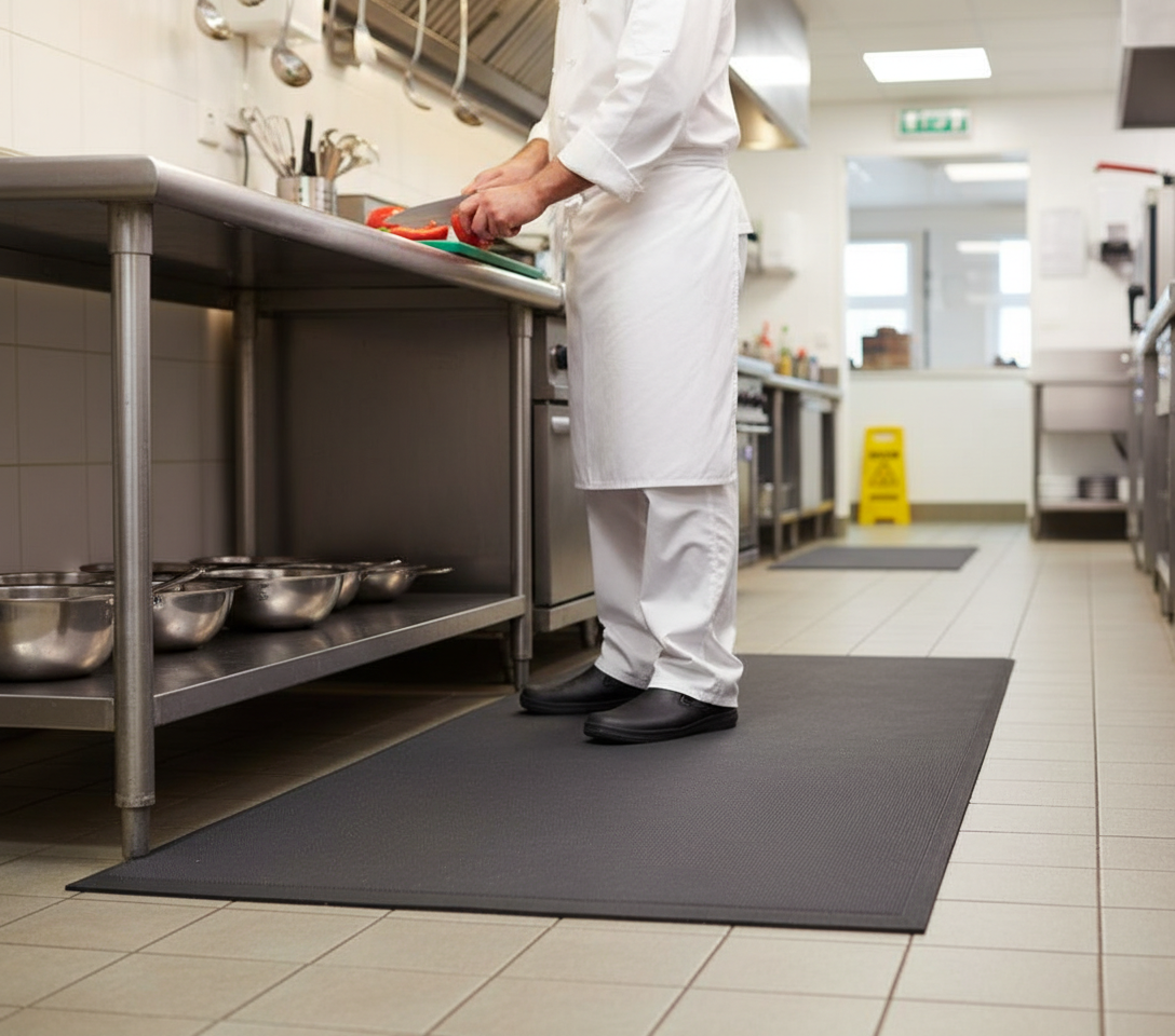 Premium Hygienic Anti-Fatigue Matting with Gel Foam for Comfort in Work Environments