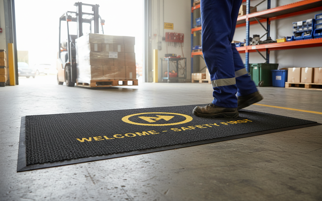 Premium Heavy Duty Logo Mats for High-Traffic Areas with Anti-Slip Backing and Custom Print Options