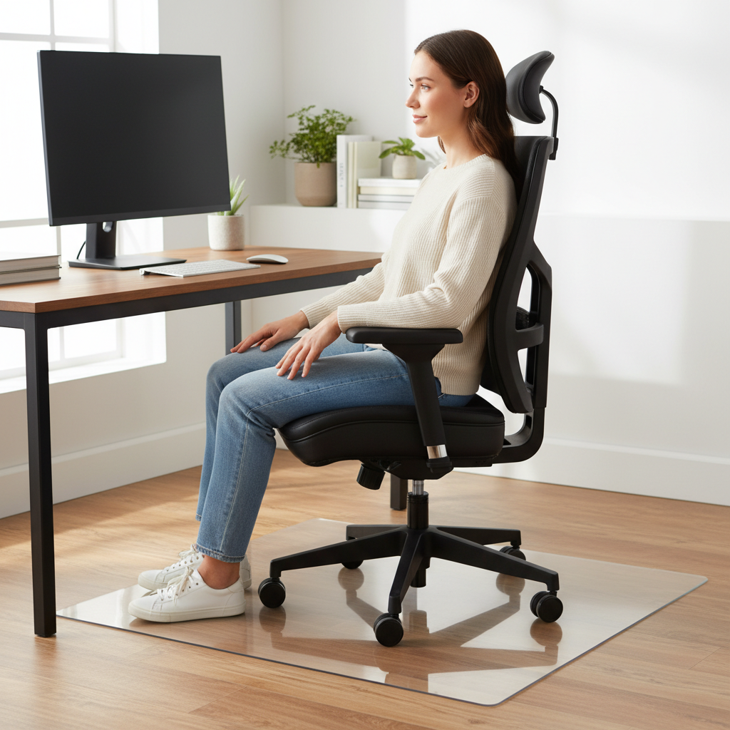 Premium Transparent Chair Mat for Hard Floors - Custom Sizes Available with High Impact Resistance and Comfort