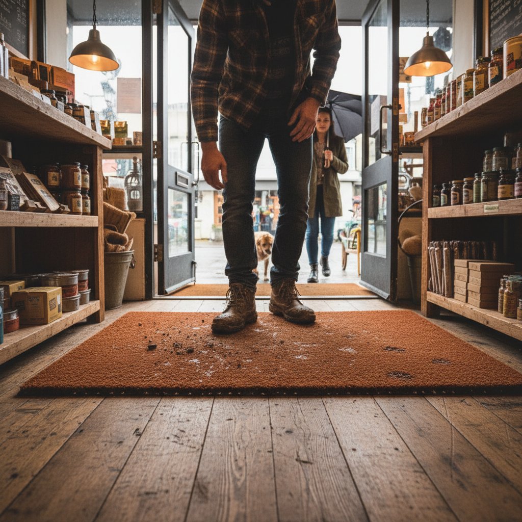 Premium Heavy Duty Rust Coir Doormat - Customizable Length and 17mm Thickness for Durability and Style