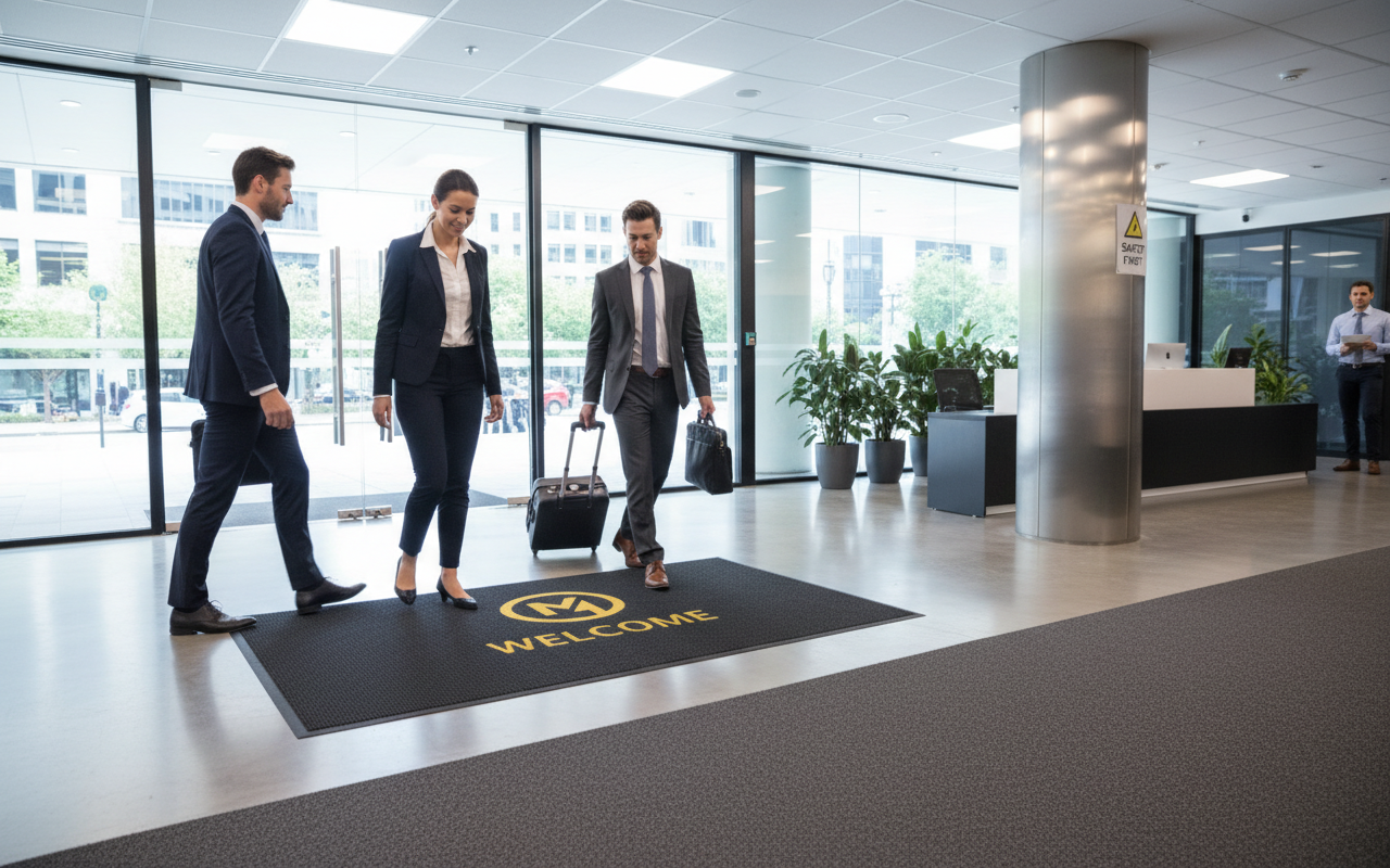 Premium Heavy Duty Logo Mats for High-Traffic Areas with Anti-Slip Backing and Custom Print Options