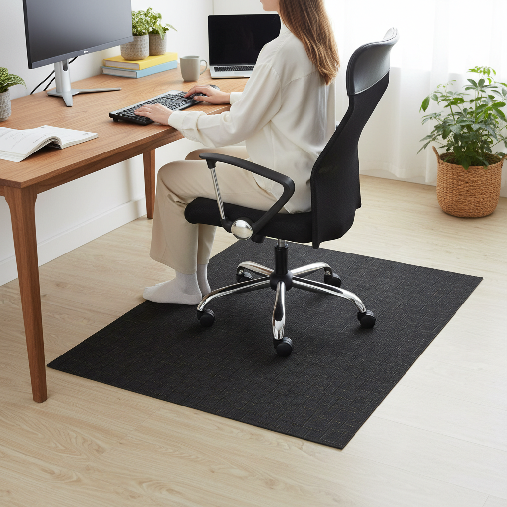 Premium Floor Protection Mat for Hard Floors - Durable Vinyl with Antibacterial Features, Various Sizes for Office and Home Use
