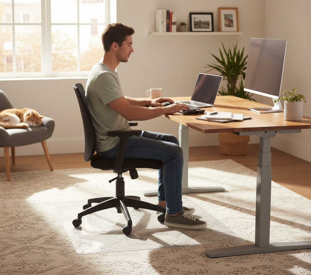 Premium Rectangular Chair Mat UK | Heavy-Duty Floor Protection