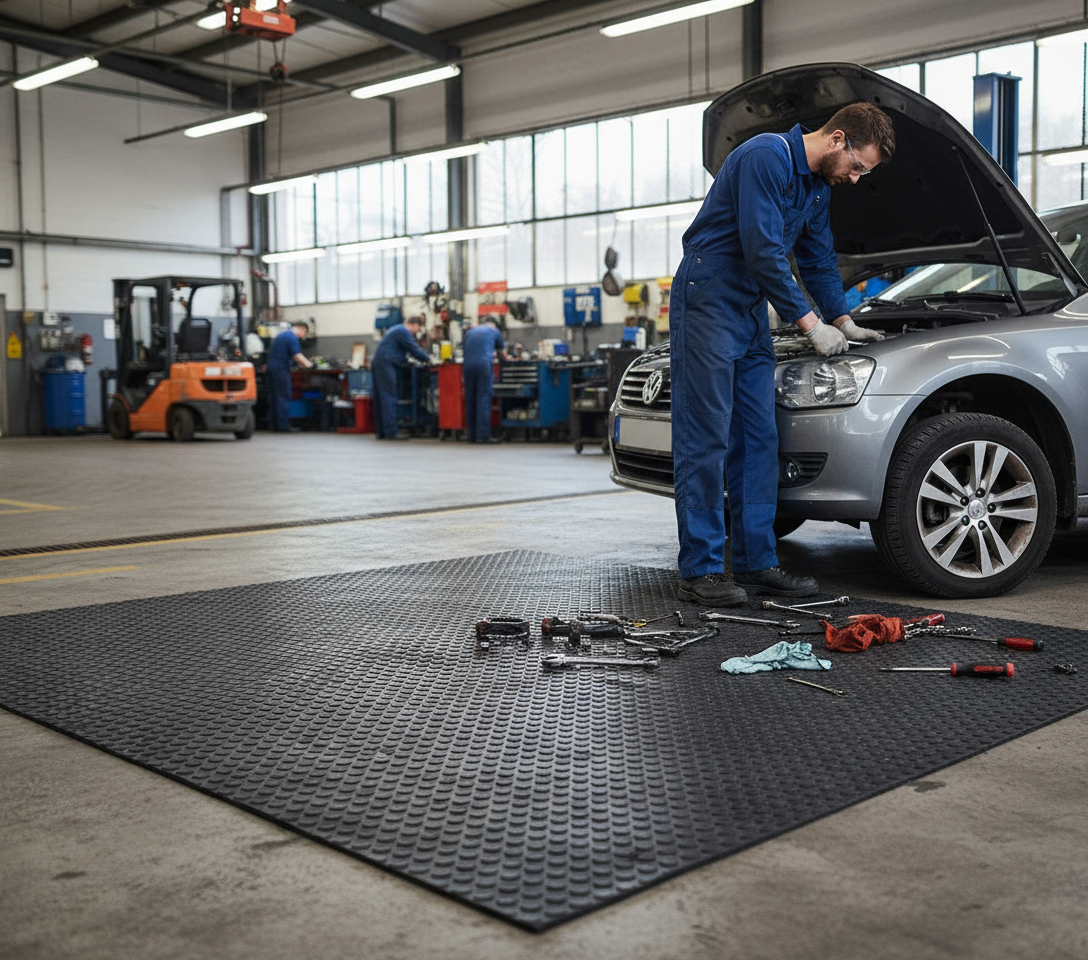 Heavy Duty Dot Rubber Matting UK | Premium Non-Slip Flooring |