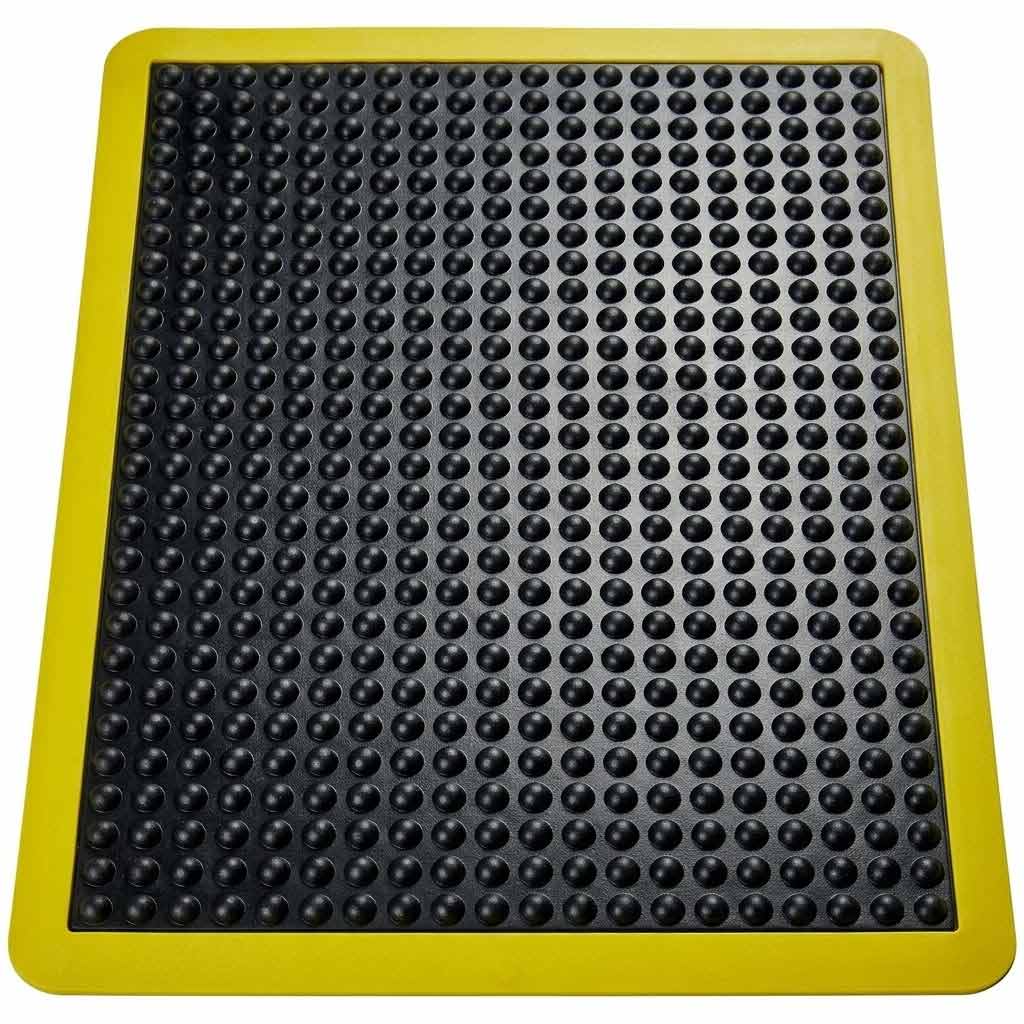 Premium Safety Anti-Fatigue Mat with Yellow Border - Ergonomic Design for Comfort and Safety in the Workplace
