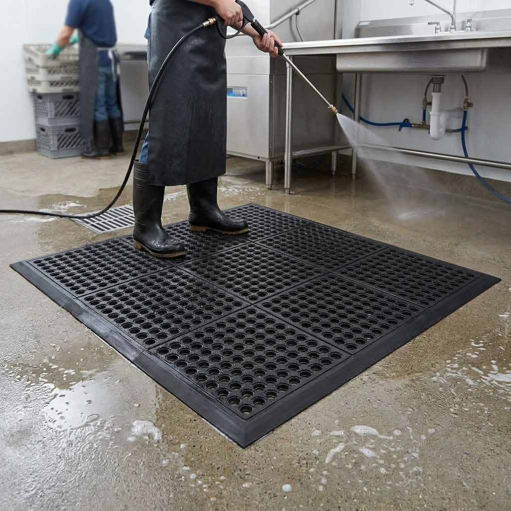 Heavy Duty Anti Fatigue Mat Tiles UK | Premium Wet Area Flooring